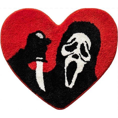 Halloween Bathroom Rugs Red Bath Mat Non Slip (1/4)