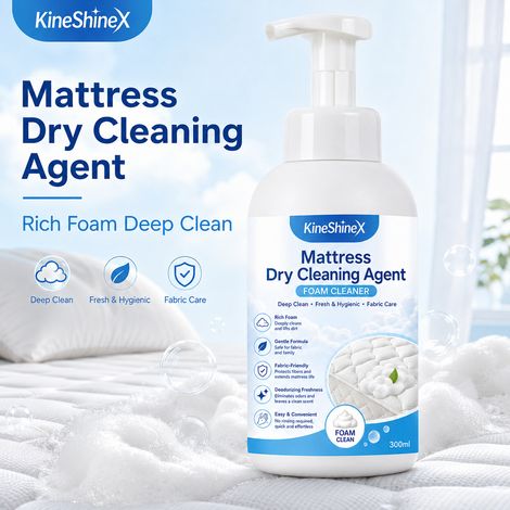 KineShineX Matratzenschaum-Trockenreinigungsmittel für Matratzen, Sofas, Teppiche und Textilien – Reinigungsschaum ohne Nachspülen (1/5)