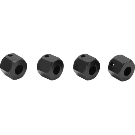 Adaptateur d'élargissement de moyeu hexagonal RC pour voiture Traxxas 1/10, noir 10mm (1/5)
