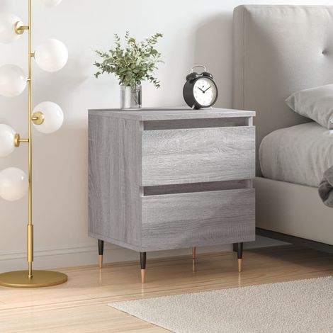 Nachttisch Grau Sonoma 40x35x50 cm Holzwerkstoff