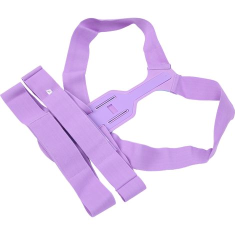 Ceinture de correction de la cyphose, soutien lombaire, correcteur de posture élastique et respirant, violet, taille S (1/5)