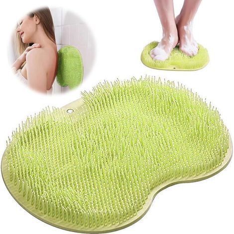 Tapis de Massage Antidérapant en Silicone pour Douche, Brosse Exfoliante et Relaxante pour le Dos avec Ventouses (1/4)