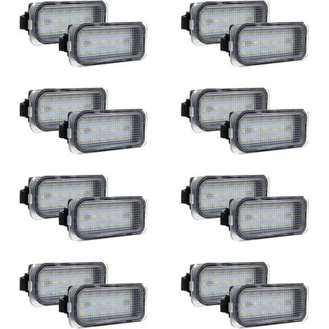 Juego de 16 luces LED para matrícula para Ford Focus MK II, Fiesta MK VII, Mondeo MK IV y Mercedes-Benz S-MAX (modelos 2008-2019).