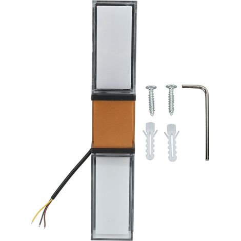 Luminaire mural connecté rectangle 9W RGBW IP65 Aluminium - 328mm pour outdoor avec contrôle Smart Life app et LED 700LM