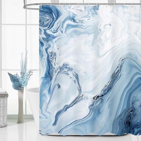 Duschvorhang Schimmelresistenter Duschvorhang Marmoroptik Waschbares Polyester Wasserdicht Maschinenwaschbar Ombré Aquarell Duschvorhang für Bade (1/5)