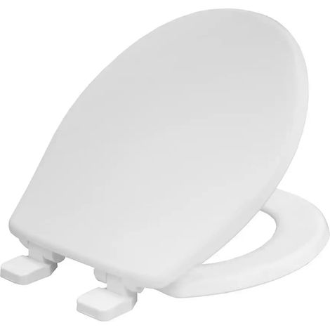 Slow Close Abattant de WC avec système de fixation STA-TITE Lunette WC en thermoplastique blanc (1/5)
