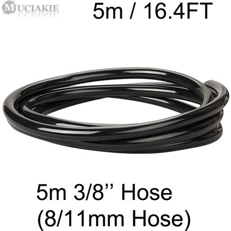 Tuyau d'arrosage en PVC noir 8/11 mm (Bx AB366C x 5 m) pour l'irrigation goutte à goutte en serre et en agriculture. (1/5)