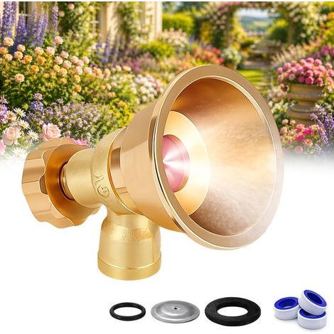 Buse - Pulvérisateur agricole - Buse réglable - Buse de pulvérisation en laiton - Raccord pour tuyau d'arrosage à 360° pour l'agriculture, les jardins, les serres et les plantes (1/4)