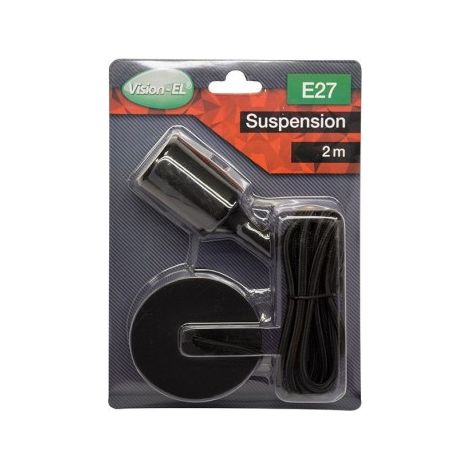 Suspension Douille Silicone E27 - Noir (1/2)