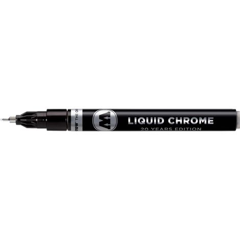 Marqueur chrome liquide 1 mm – Encre pigmentée à base d'alcool – Résistant aux UV et aux rayures – Rechargeable avec pointes interchangeables – Molotow - X671581