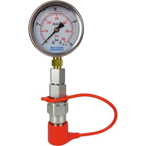 Juego de medición, manómetro 0-40 bar, conector rápido
