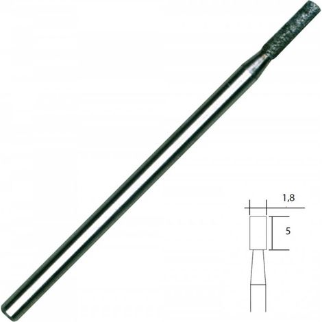 Proxxon – Fraise diamantée cylindrique 2.35mm – Longueur 44mm – Acier inox pour meulage et gravure – Matériaux : verre, céramique, plastique