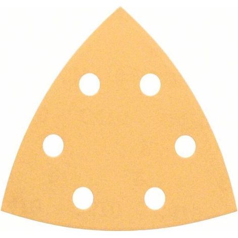 5 Feuilles abrasives C470 BOSCH pour ponceuses Delta 93 mm Best for Wood and Paint 6 trous/Grain:120