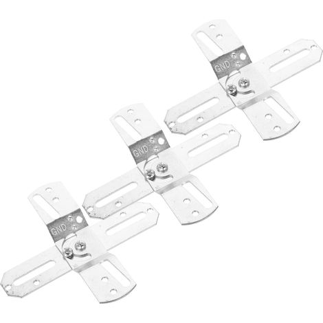 Kit de Fixation Plafond 3 Pièces en Fer Argenté pour Lustres et Ventilateurs, Montage Sécurisé et Compatibilité Polyvalente, Style Moderne Élégant (1/5)