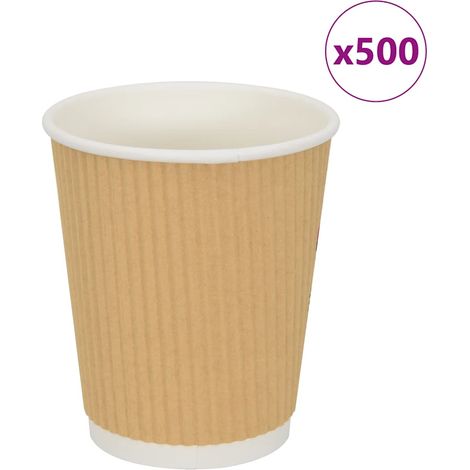Pappbecher 500 Stk. 8oz 200ml Braun