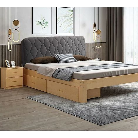 Copritestiera elasticizzato grigio, spesso, antipolvere, da 200 cm, per camera da letto, decorativo e protettivo - ALTRO (1/3)