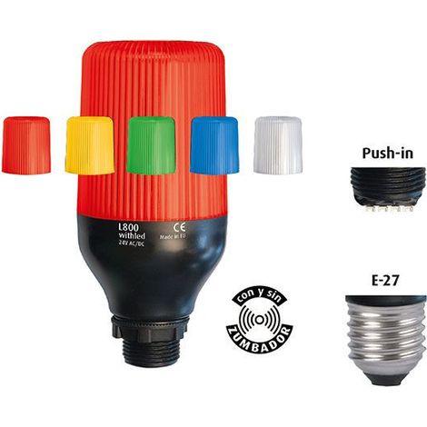 Lampeggiante Led 24v Lampeggiante Ambra ConBuzzer 88db L811a24ibz (1/2)
