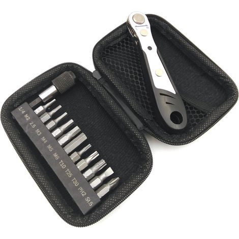 Jeu de clés à cliquet pour VTT, outil de réparation pour vélo avec clés Allen, hexagonales et Torx. (1/2)