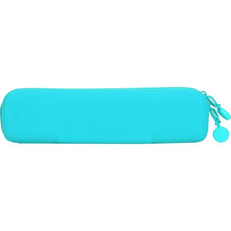 Mini Pen Silicone Storage Bag Travel Pencil Zipper Pouch for Cosmetic Makeup SuppliesGreen (1/5)
