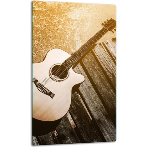 GLASPLATTE TISCHPLATTE 30x52 GITARRE (1/5)