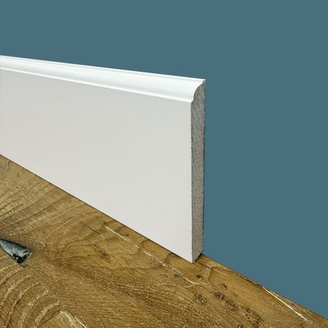 BATTISCOPA ZOCCOLINO FIRENZE in FIBRA DI LEGNO COMPATTA 120X12 BIANCO (prezzo al metro)