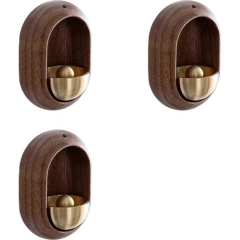 3X Sonnette d'entrée japonaise en bois Dopamine sans fil, carillon à vent décoratif en forme d'oiseau, décoration intérieure, à suspendre (1/5)