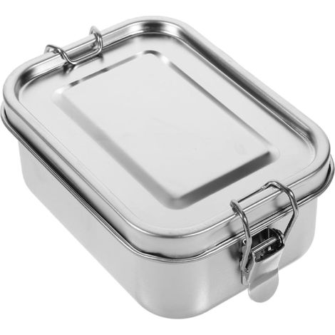Boîte à lunch carrée FAVOMOTO en acier inoxydable avec clips de (1/5)