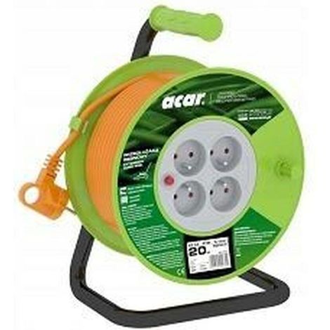 Acar M01950 prolongador eléctrico naranja 20 metros 2300W