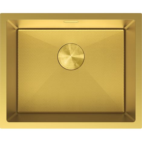 Mexen Trixo Edelstahlspüle 1-Becken 540 x 440 mm, gold HC - 6414541000-55HC (1/5)