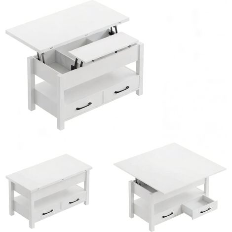 Table basse relevable plateau relevable table d'appoint format extensible usage temporaire