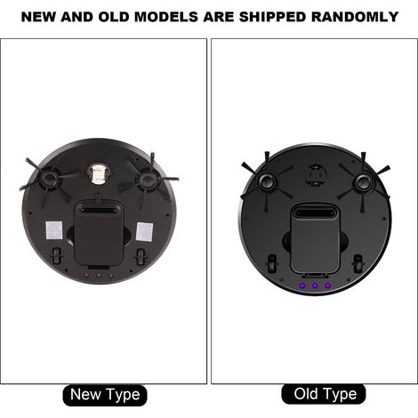 Robot aspirador 3 en 1, carcasa de ABS negro, 24,8 x 4 cm, 2400 mAh, autonomía de 70 minutos, funciones de aspirado, fregado y barrido. (1/5)