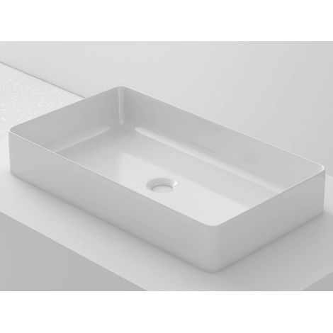 Lavabo à poser RT6034 céramique 61x11x34 cm blanc (1/5)