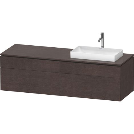 Duravit L-Cube Meuble sous-lavabo en console suspendu, avec plan