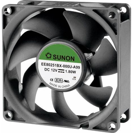 Sunon EE80251BX-000U-A99 Ventola assiale 12 V/DC 76.45 m³/h (L x L x A) 80 x 80 x 25 mm