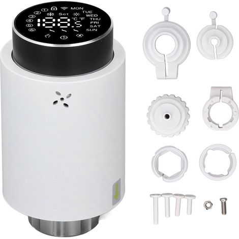 Vanne thermostatique de radiateur 7 jours programmable contrôle par application TRV pour maison, hôtel (1/5)