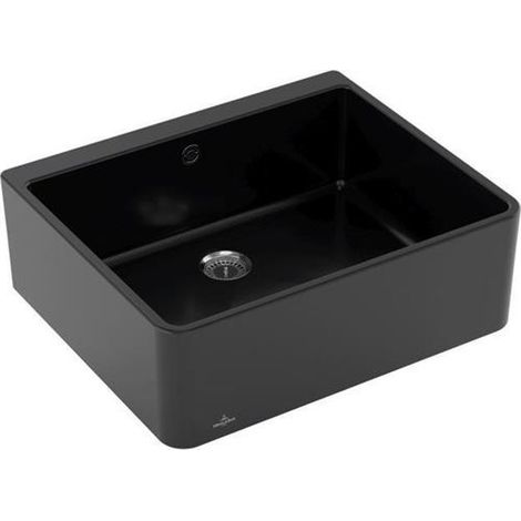 Bloc-évier VB 60 x 595 x 500 mm avec bonde. Vasque en céramique Ebony cplus