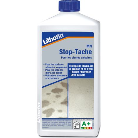Lithofin – Imprégnation hydrofuge 1L – Protection contre taches d’eau, huile et graisse – Effet invisible pour marbre, granit, travertin