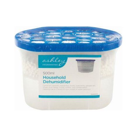 Disposable Unscented Household Dehumidifier Condensation Remover Moisture Absorbent Humidifier for Damp Mould Home Kitchen Wardrobe Bedroom Caravan Bathroom (Household Dehumidifier (500ml) (1/2)
