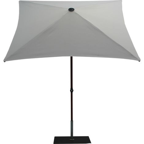 Ombrellone da Giardino 2x2 m Palo Ø38 mm in Alluminio Effetto Legno Tessuto Poliestere Trend Wood Bianco (1/5)