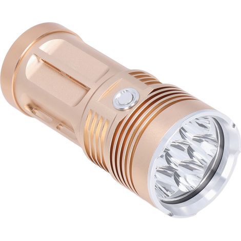 Lampe torche LED 8000 lm. fonction de protection. corps en alliage d'aluminium. lampe torche portable avec zoom (1/5)