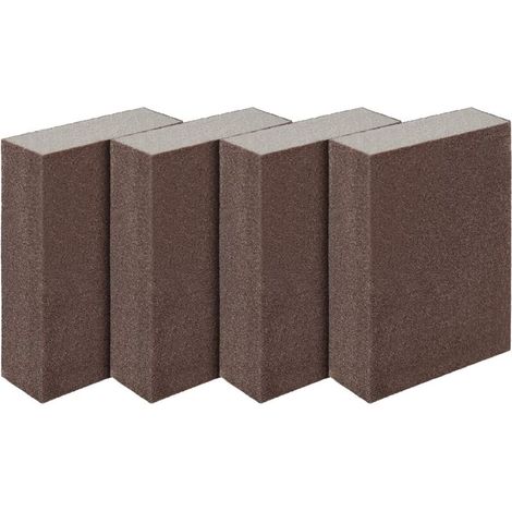 Set di 4 spugne/blocchi abrasivi per superfici asciutte e bagnate, levigatura superfine (grana da 320 a 400). - Crezuo