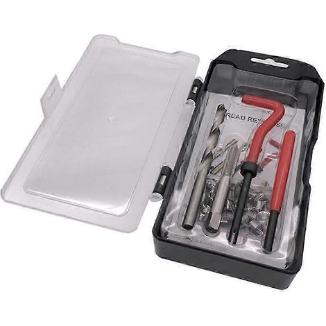Kit de réparation de filetage M14 x 1,5 (15 pièces) compatible Helicoil pour filetages endommagés de 14 mm (1/5)