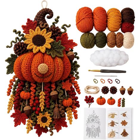 Makramee Türbehang DIY Set Halloween Weihnachten Fensterdeko – für festliche Weihnachtsstimmung zu Hause (1/5)