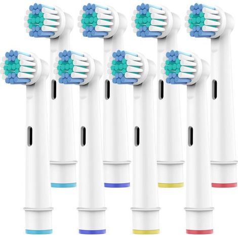 têtes de brosse électriques - Têtes de rechange souples pour brosses à dents électriques rechargeables (blanches)