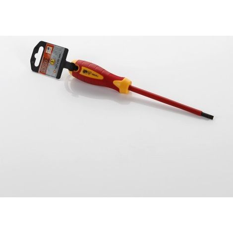 DESTORNILLADOR AISLADO PLANO 3x100MM ALYCO ORANGE (1/4)