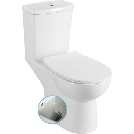Sapho Sanitärkeramik - WC-Kombi Kairo, mit Bidetbrause, Abgang hinten, weiß PC106