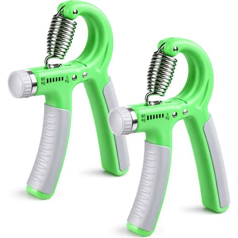 2 pz verde Allenatore manuale Hand Grip Regolabile 5 – 60 Kg Pinza per le mani Antiscivolo (1/5)