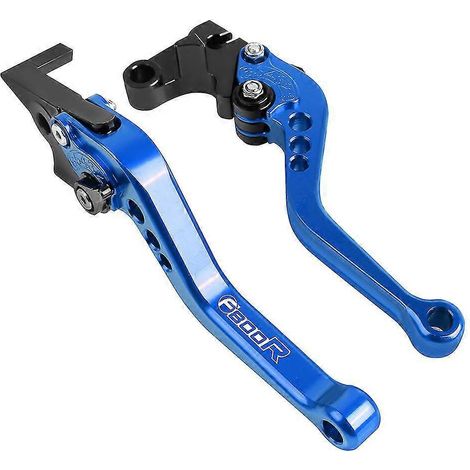 Poignées de guidon courtes et longues en aluminium usiné CNC pour moto BMW F800R (2009-2018) - Bleu (1/5)