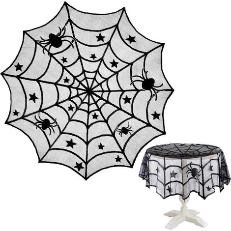 Nappe - 102 cm - Nappe d'Halloween - Chemin de table - Nappe ronde - Décoration de table d'Halloween (1/5)