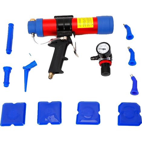Pistolet à colle pneumatique, fonctionnement économe en main-d'œuvre, prise en main ergonomique, Multicolore (1/2)
